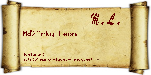 Márky Leon névjegykártya